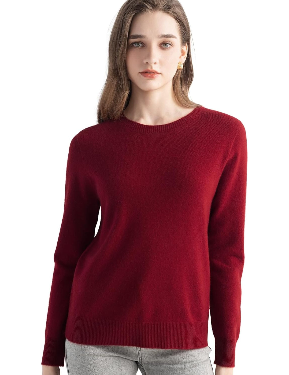100% Pure Cashmere Sweater Crew Neck Pullover
