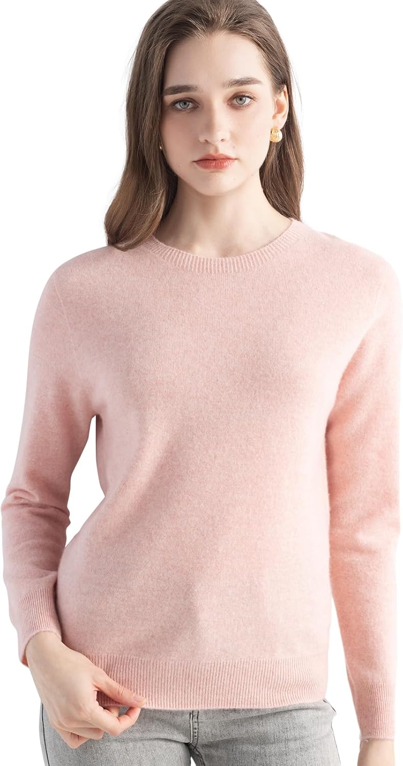 100% Pure Cashmere Sweater Crew Neck Pullover