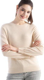 100% Pure Cashmere Sweater Crew Neck Pullover