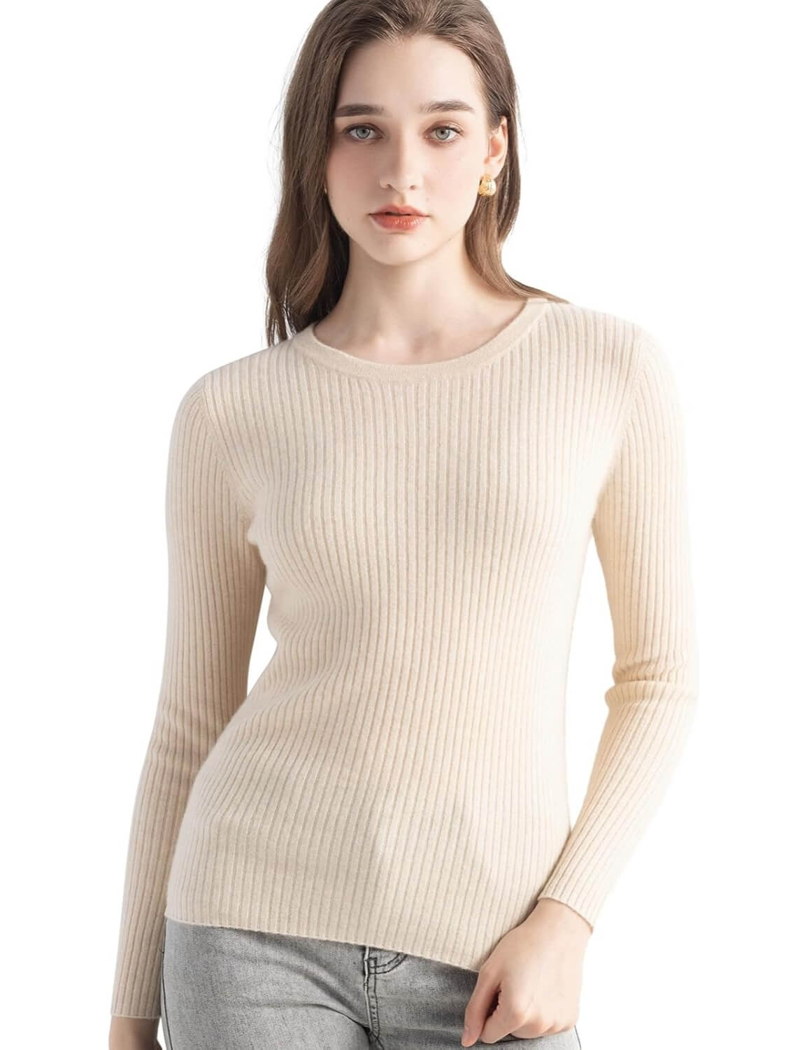 Mongolia Cashmere Crewneck Sweater