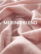 Merino Wool Blend Mock Neck Batwing Sleeve Sweater