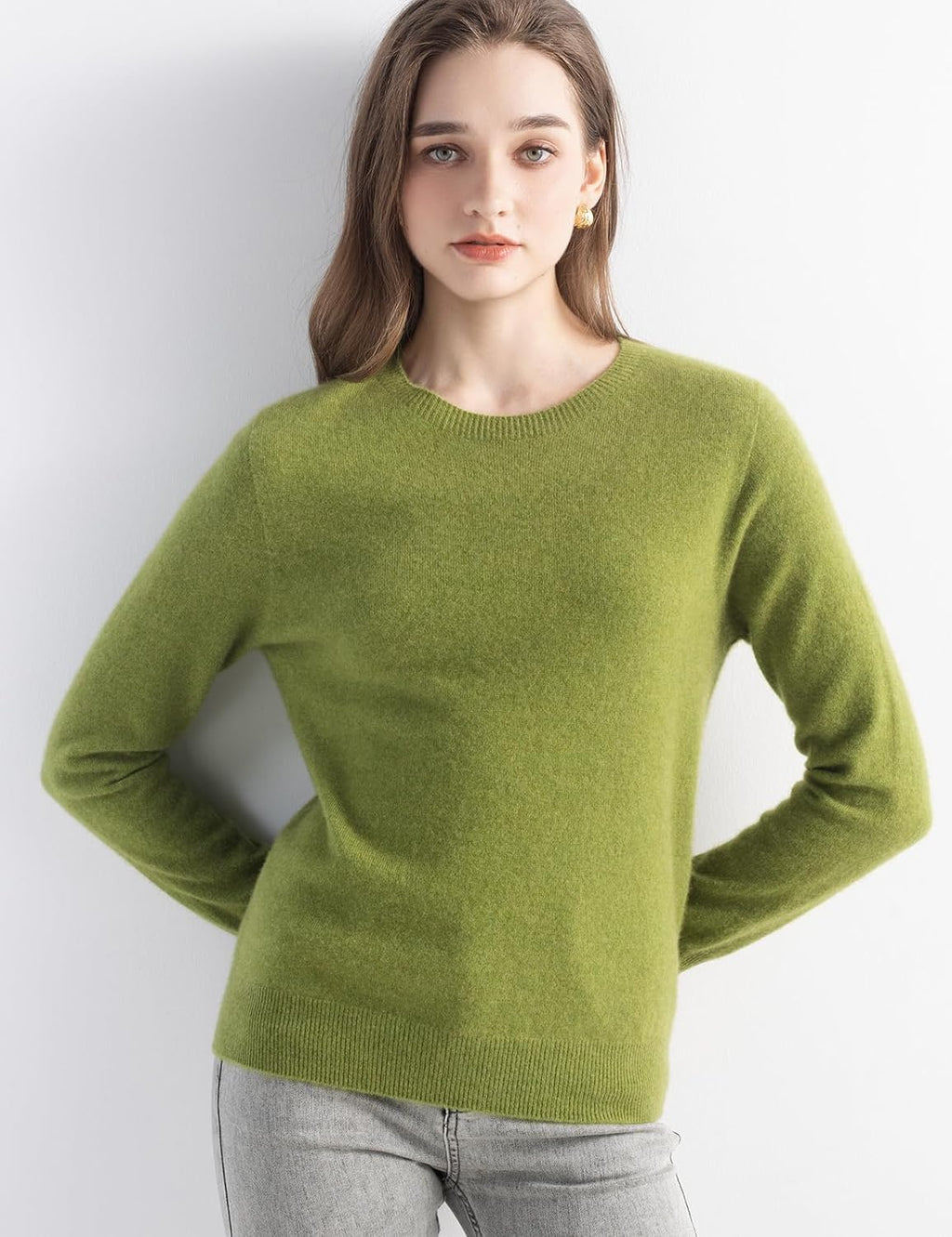 100% Pure Cashmere Sweater Crew Neck Pullover