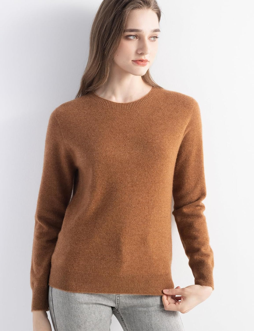 100% Pure Cashmere Sweater Crew Neck Pullover
