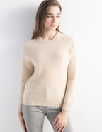 Mongolian Cashmere Crewneck Knit Sweater