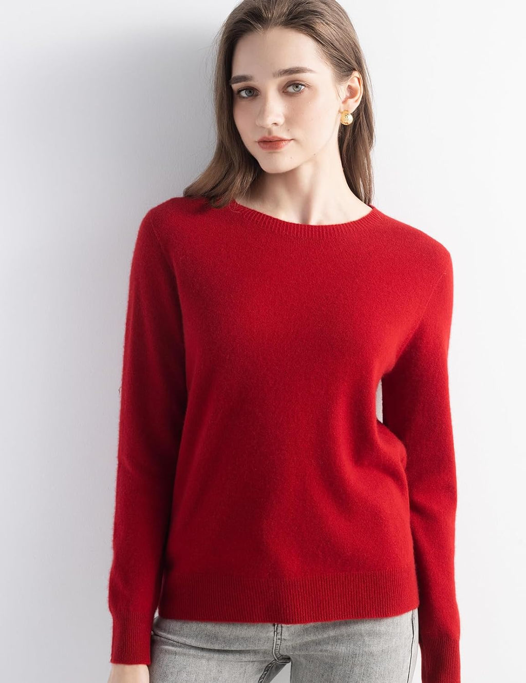 100% Pure Cashmere Sweater Crew Neck Pullover