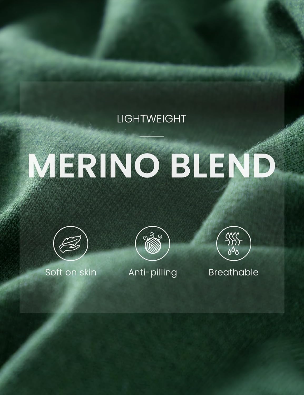 Merino Wool Blend Mock Neck Batwing Sleeve Sweater