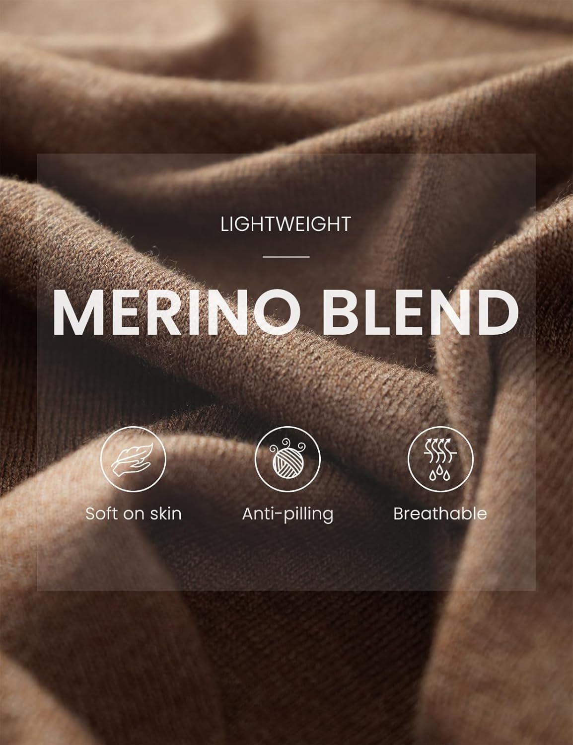 Merino Wool Blend Mock Neck Batwing Sleeve Sweater