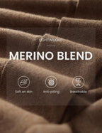 Merino Wool Blend Knit Cardigan Sweater