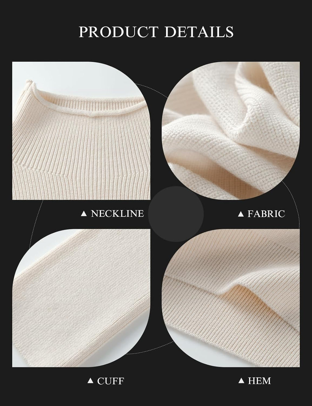 Merino Wool Blend Oversized Mock Neck Batwing Knit Sweater