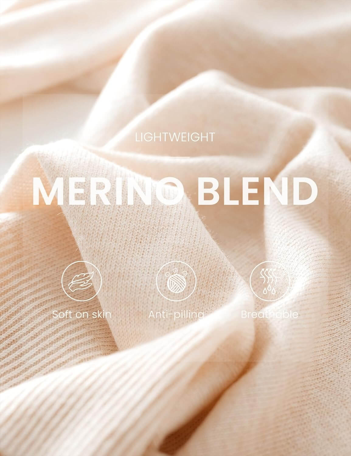 Merino Wool Blend Crew Neck Short Sleeve Seamless Knit Sweater