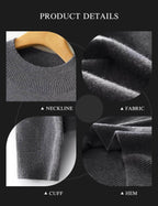 Merino Wool Blend Mock Neck Seamless Knit Sweater