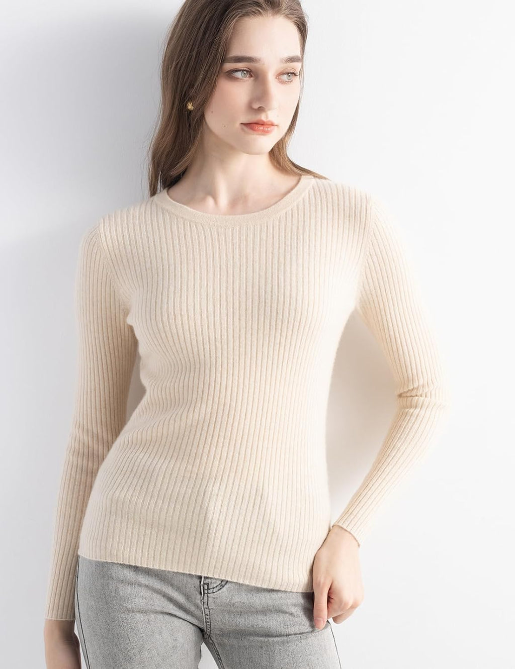 Mongolia Cashmere Crewneck Sweater