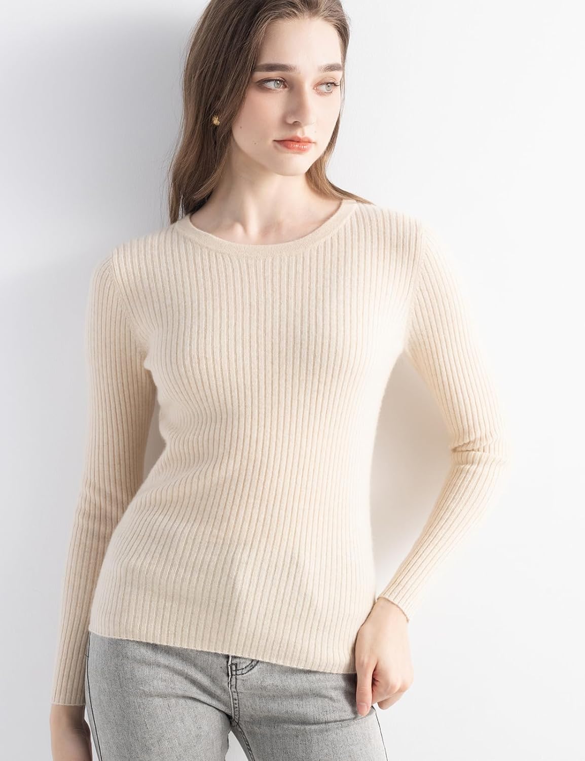 Mongolia Cashmere Crewneck Sweater