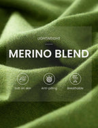 Merino Wool Blend Mock Neck Batwing Sleeve Sweater