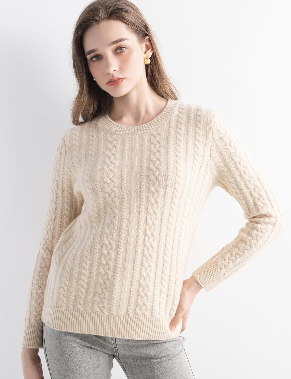 Mongolian Cashmere Slim Fit Crewneck Sweater