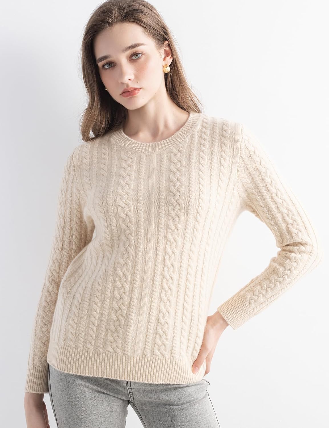 Mongolian Cashmere Slim Fit Crewneck Sweater