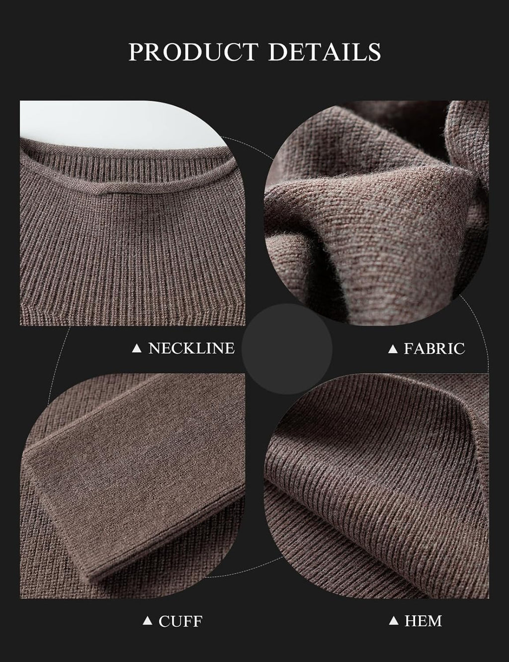 Merino Wool Blend Oversized Mock Neck Batwing Knit Sweater