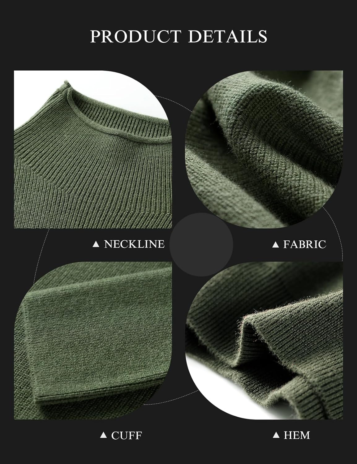 Merino Wool Blend Oversized Mock Neck Batwing Knit Sweater