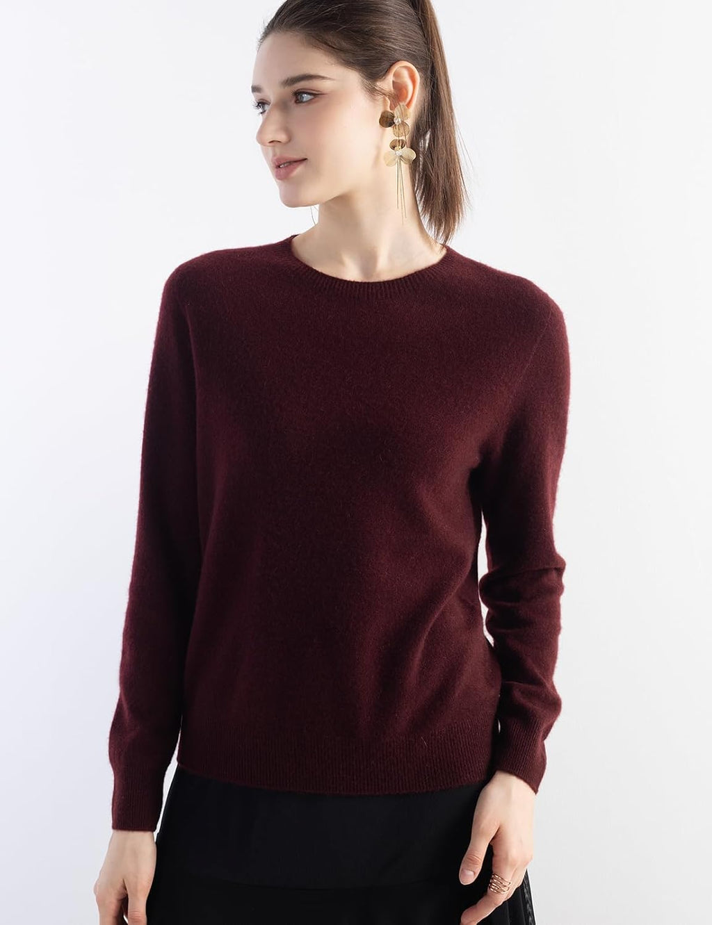 100% Pure Cashmere Sweater Crew Neck Pullover