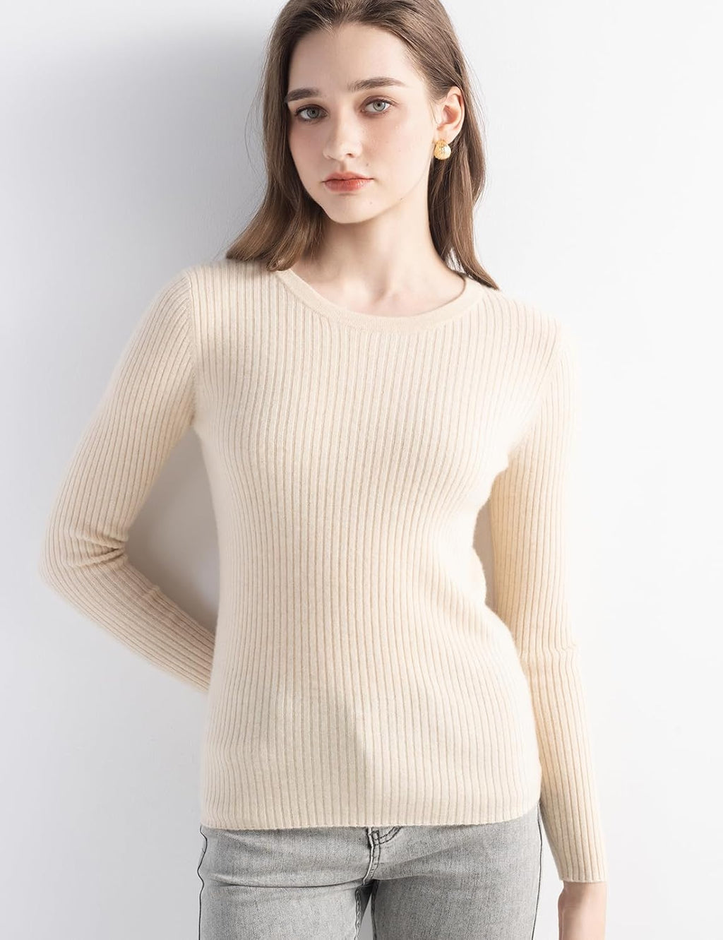 Mongolia Cashmere Crewneck Sweater