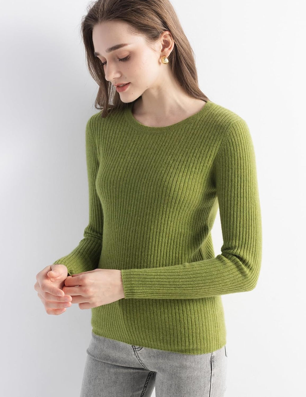 Mongolia Cashmere Crewneck Sweater