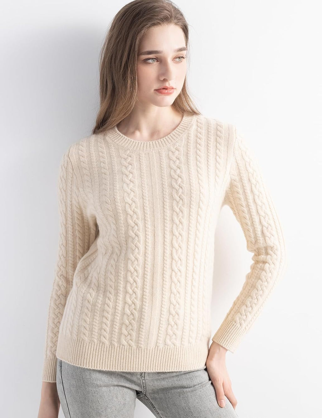 Mongolian Cashmere Slim Fit Crewneck Sweater