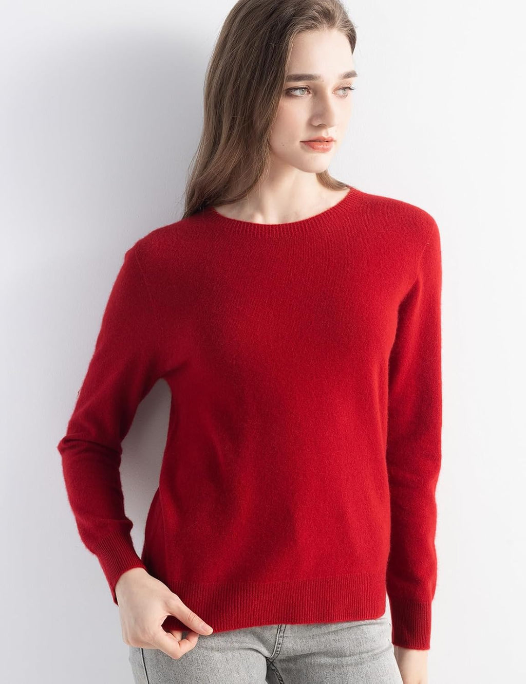 100% Pure Cashmere Sweater Crew Neck Pullover