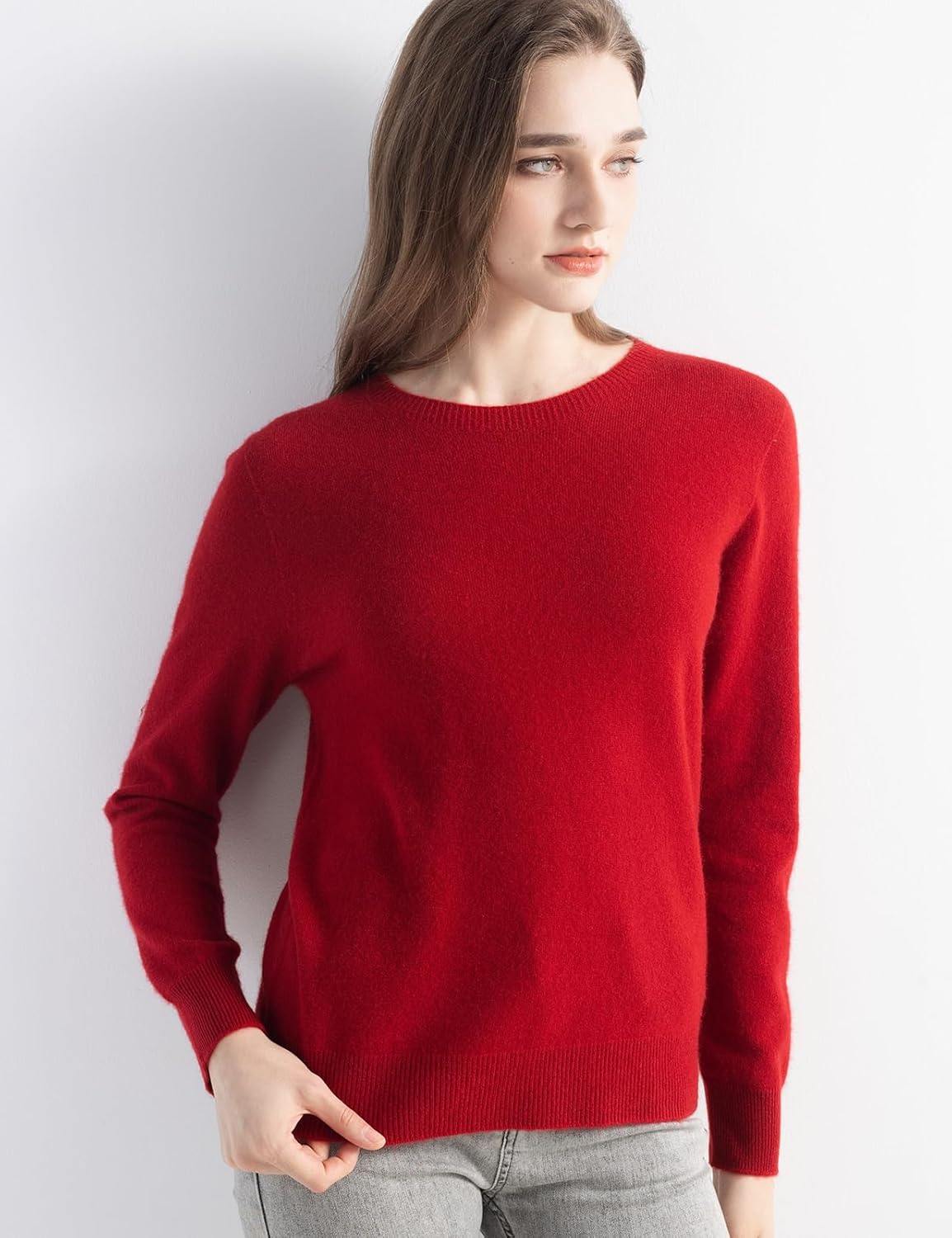 100% Pure Cashmere Sweater Crew Neck Pullover