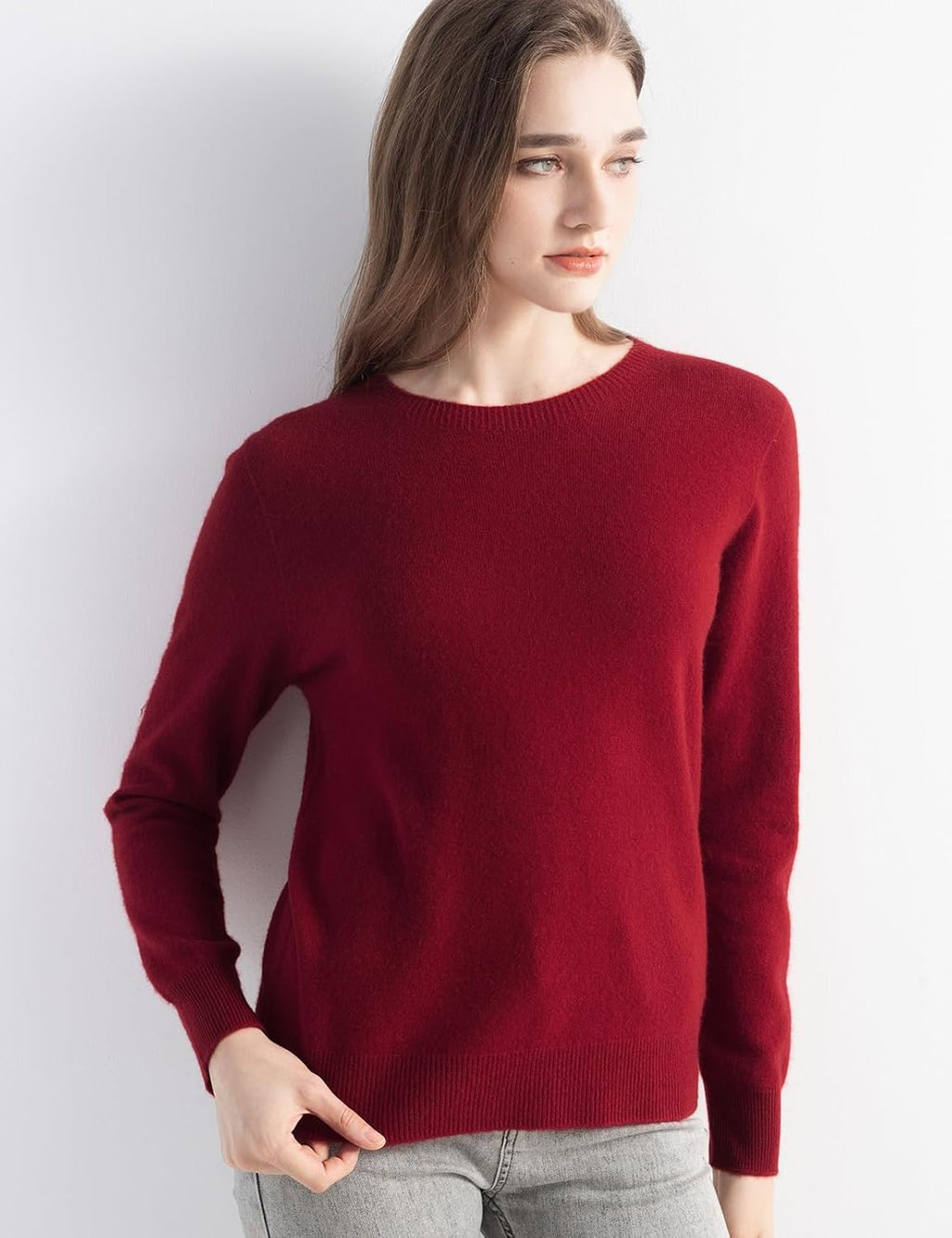 100% Pure Cashmere Sweater Crew Neck Pullover
