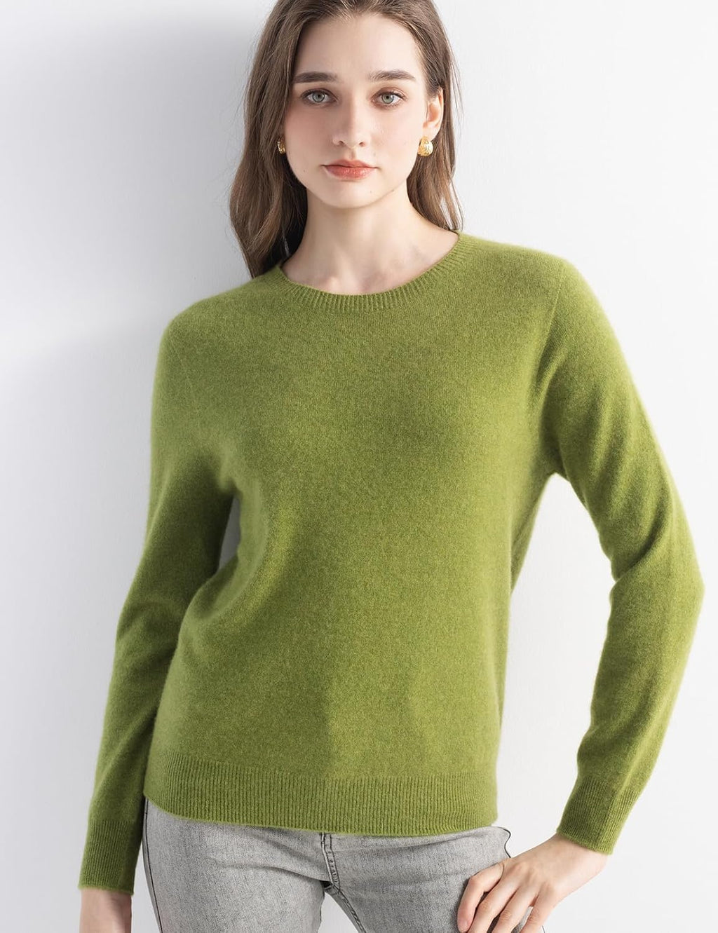 100% Pure Cashmere Sweater Crew Neck Pullover