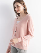 Mongolian V-Neck Knitted Cashmere Cardigan