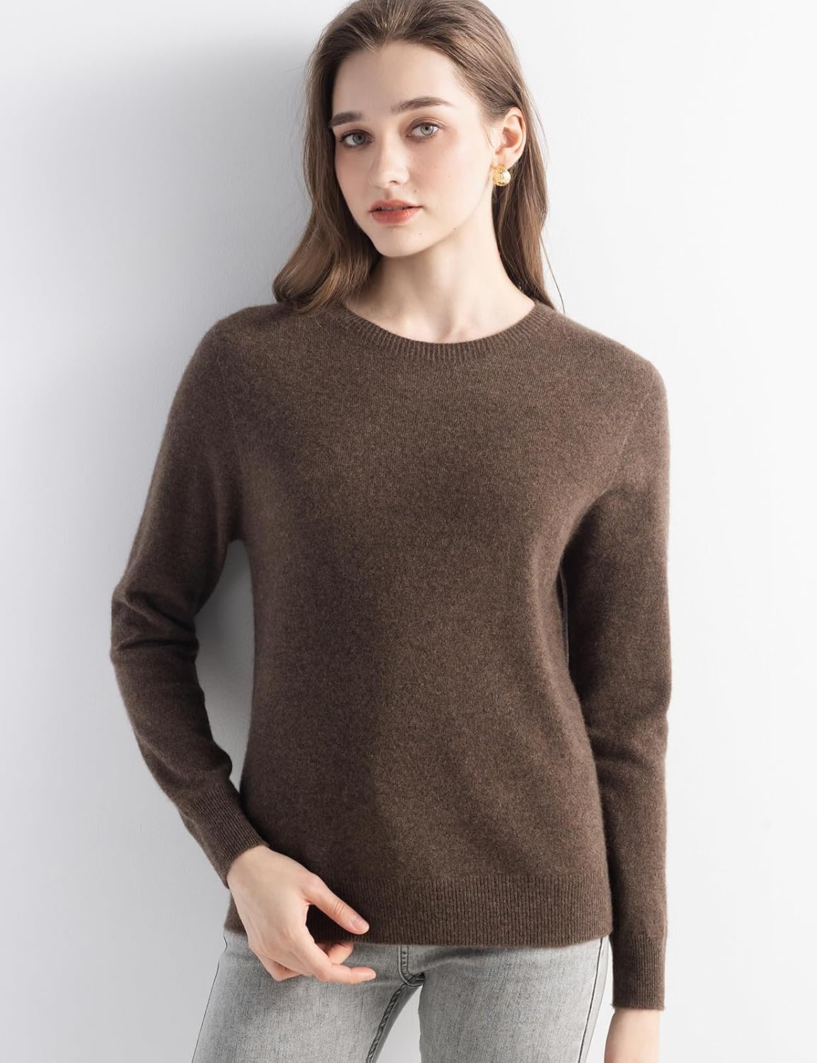 100% Pure Cashmere Sweater Crew Neck Pullover