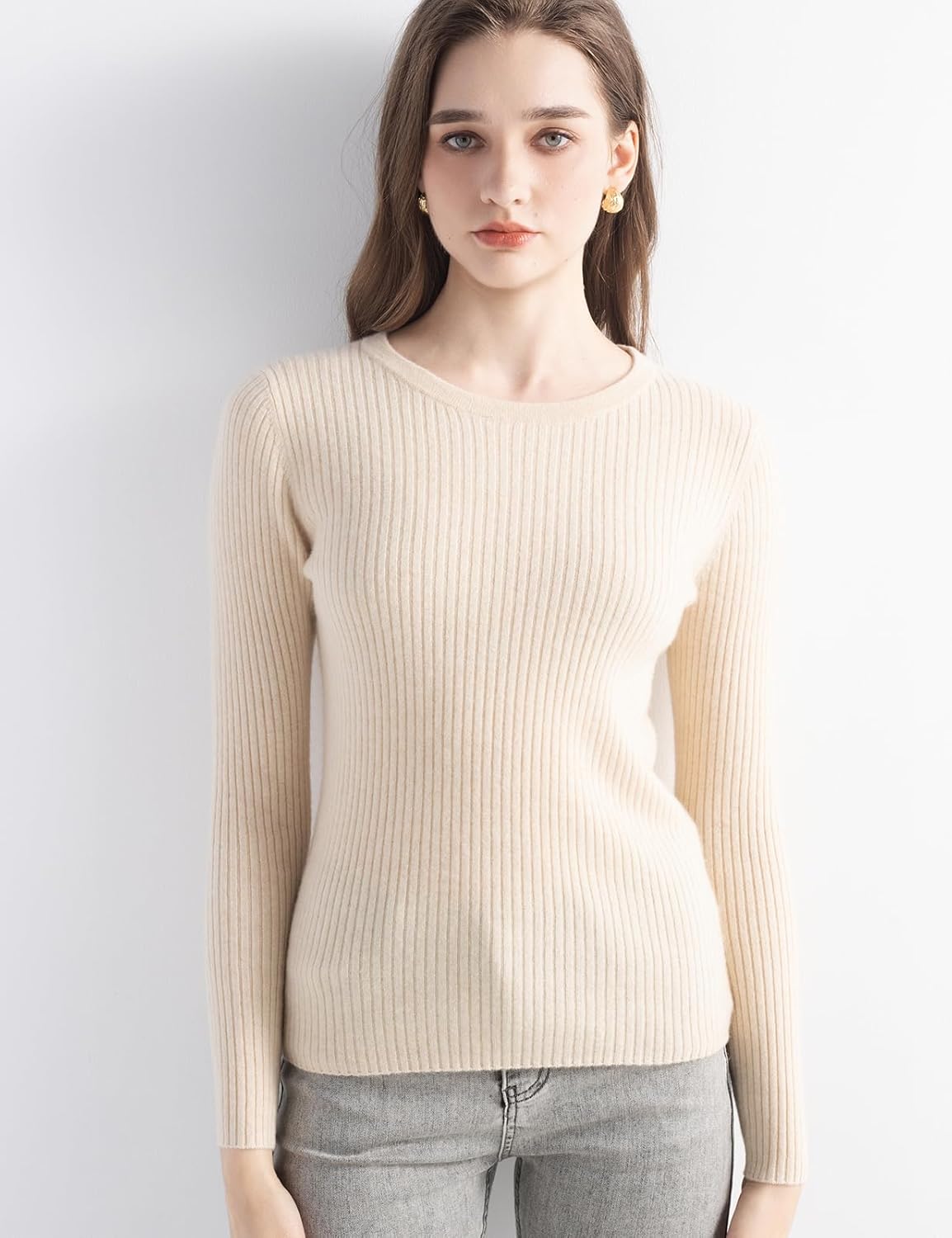 Mongolia Cashmere Crewneck Sweater