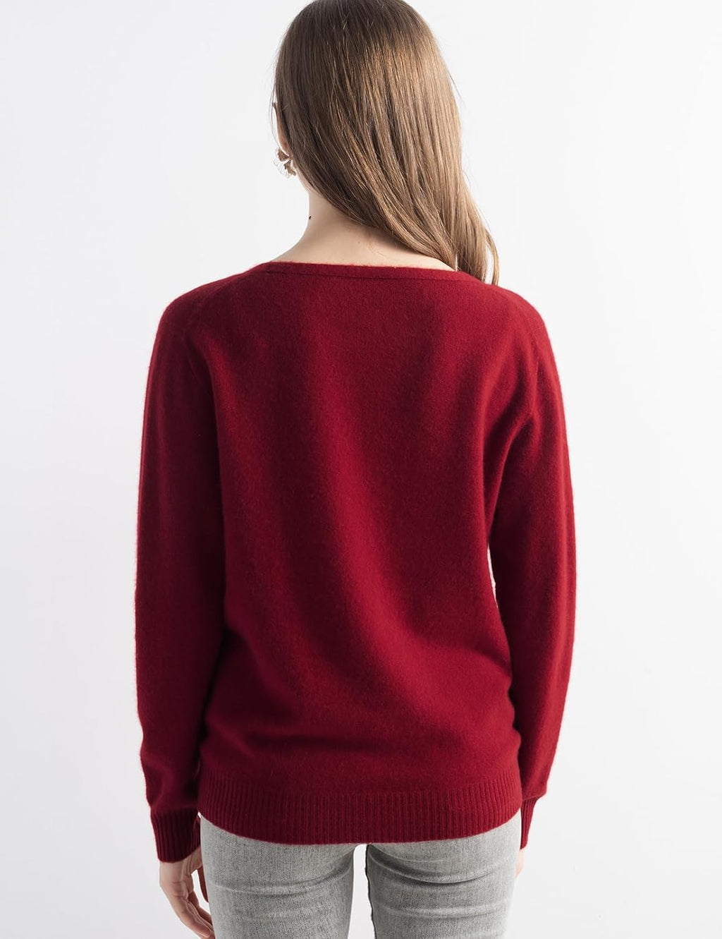 Mongolian V-Neck Knitted Cashmere Cardigan