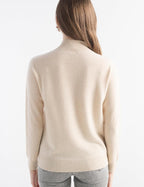 100% Pure Cashmere Mock Neck Pullover Sweater