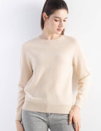 100% Pure Cashmere Sweater Crew Neck Pullover