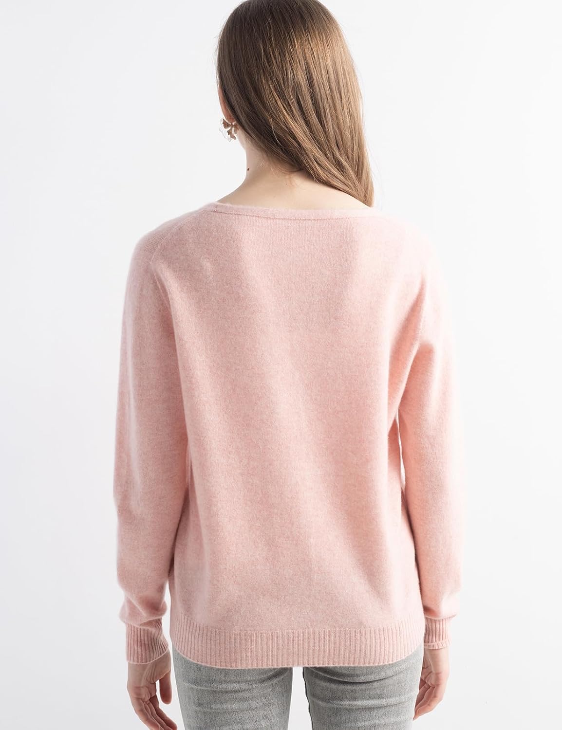 Mongolian V-Neck Knitted Cashmere Cardigan