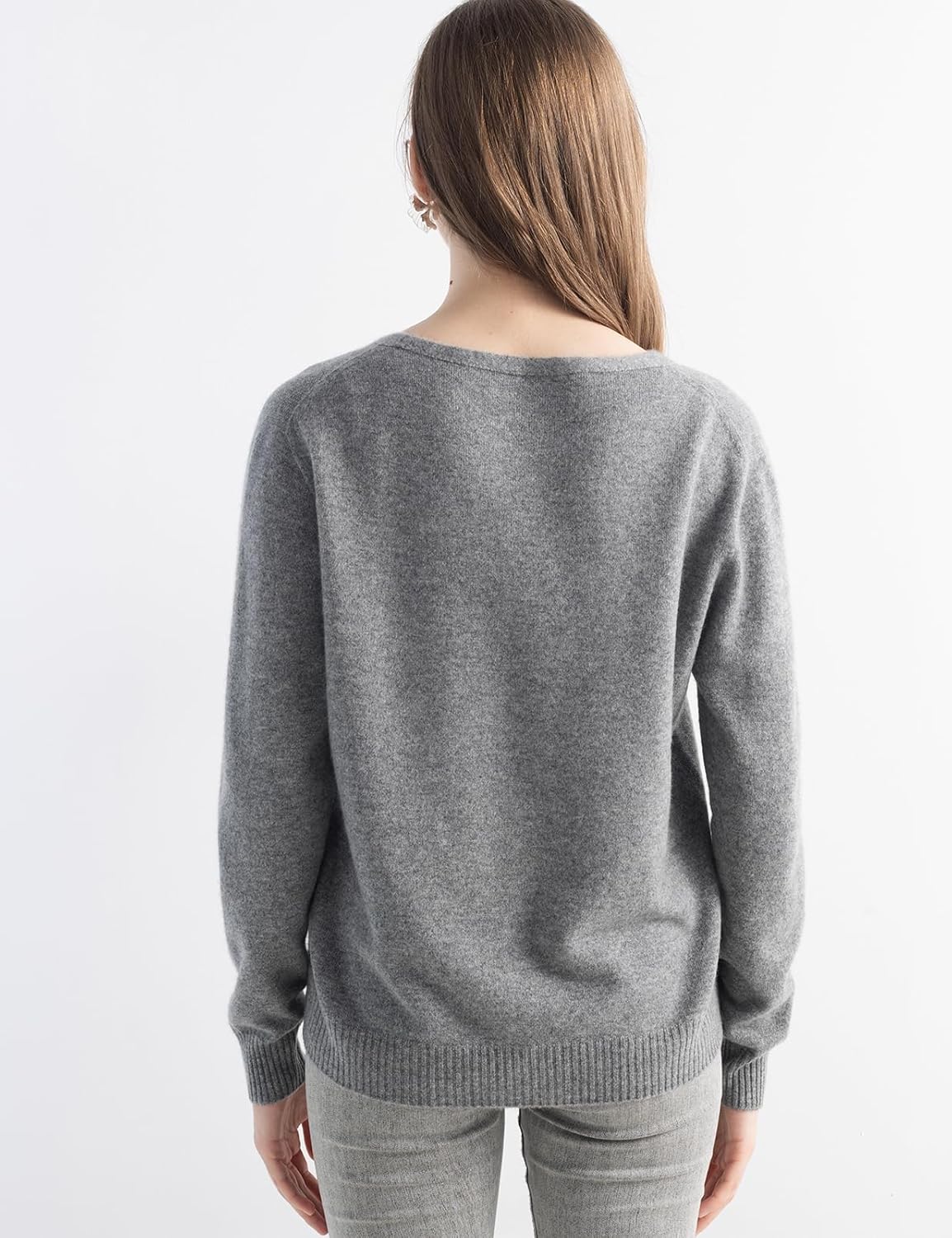 Mongolian V-Neck Knitted Cashmere Cardigan