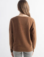 Mongolian V-Neck Knitted Cashmere Cardigan