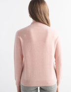 100% Pure Cashmere Mock Neck Pullover Sweater