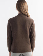 100% Pure Cashmere Mock Neck Pullover Sweater