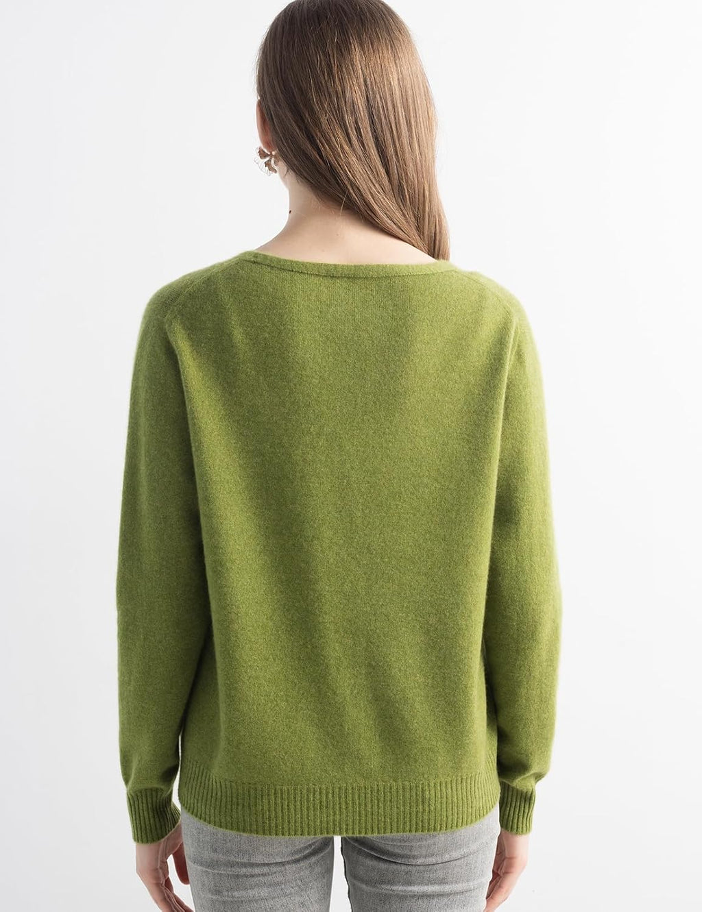 Mongolian V-Neck Knitted Cashmere Cardigan