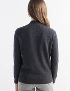 100% Pure Cashmere Mock Neck Pullover Sweater