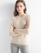 Mongolian Cashmere Crewneck Knit Sweater