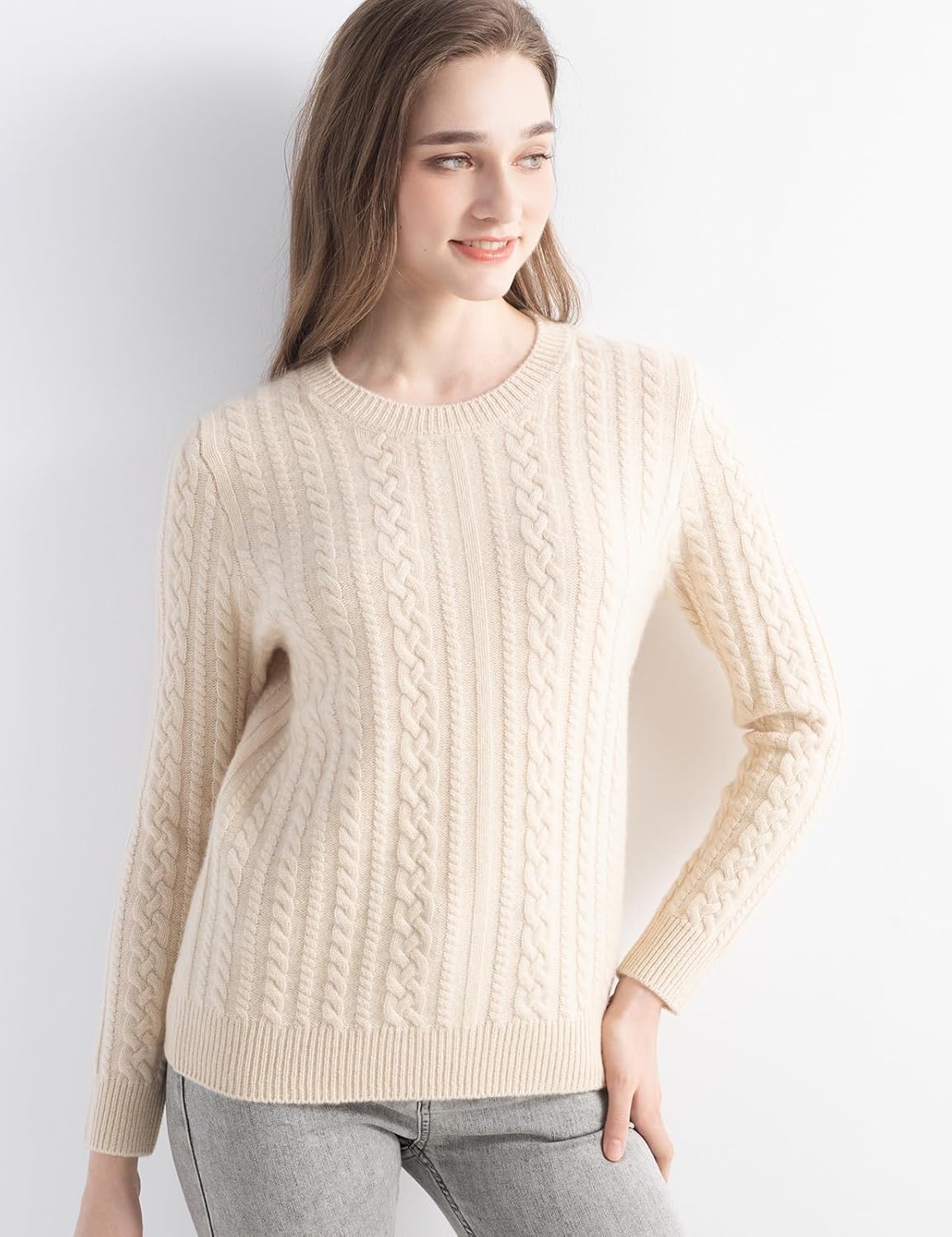 Mongolian Cashmere Slim Fit Crewneck Sweater