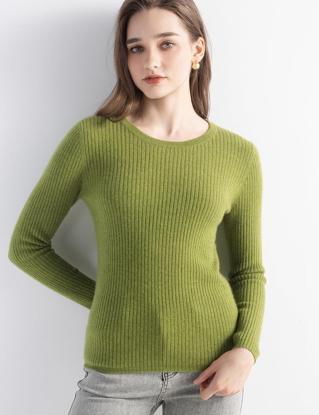 Mongolia Cashmere Crewneck Sweater