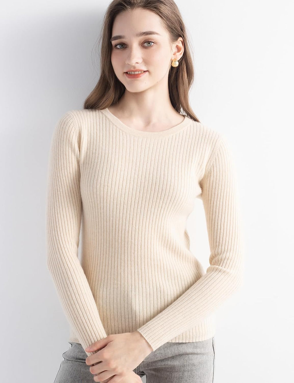Mongolia Cashmere Crewneck Sweater