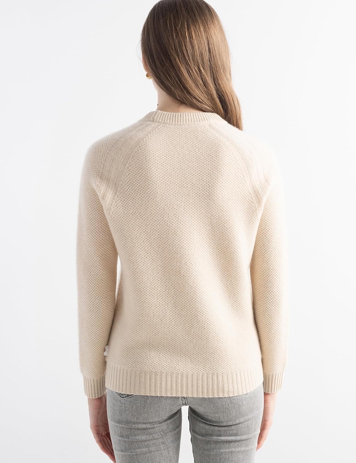 Mongolian Cashmere Crewneck Knit Sweater