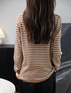Merino Wool Blend Striped Crewneck Sweater