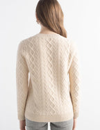 Mongolian Cashmere Cable Knit Sweater